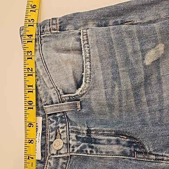 Flying Monkey Distressed Crop Straight Jeans 26 Blue Mid-Rise Denim Pants Y2347 - Picture 12 of 14
